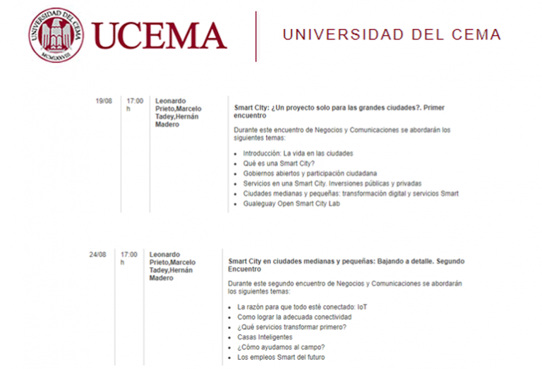 Charla UCEMA